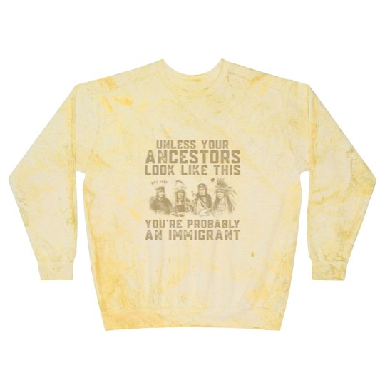 Discover American Indian You're Probably An Immigrant Blast Sweatshirts