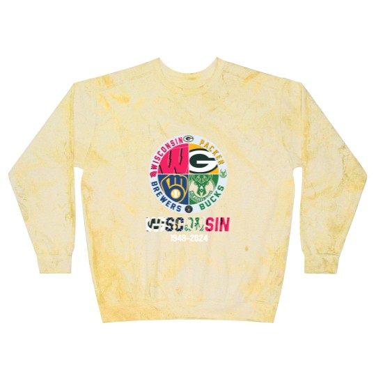 Discover Wisconsin And Packers And Brewers And Bucks Wisconsin Sport 1948 2024 Garden Flag Blast Sweatshirts