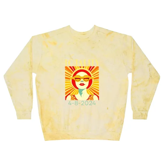 Discover Solar Eclipse Blast Sweatshirts April 8 2024, Totality Eclipse Blast Sweatshirts 4-8-24, Art Deco Solar Eclipse Blast Sweatshirts