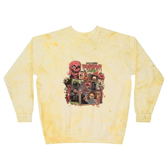 Discover Retro Horror Night  Blast Sweatshirts, Halloween Blast Sweatshirts, Vintage 90s Halloween Movies
