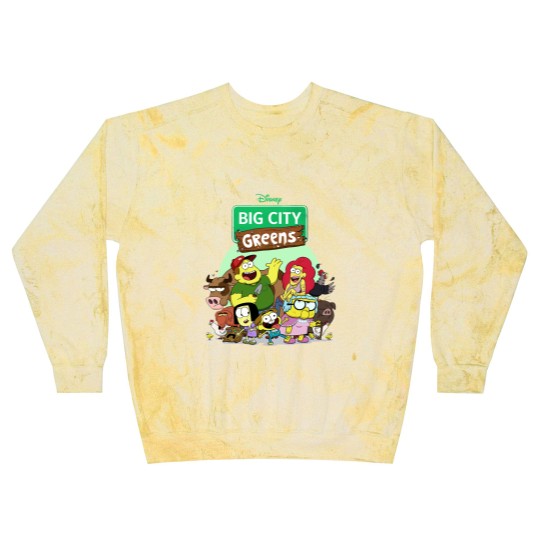 Discover Big City Greens Blast Sweatshirts Big City Greens Family Blast Sweatshirts Cricket Green Tilly Green Bill Green Blast Sweatshirts