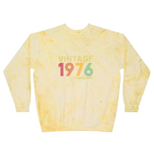 Discover 1976 Original Parts Blast Sweatshirts, 47th Birthday Blast Sweatshirts, Retro 1976