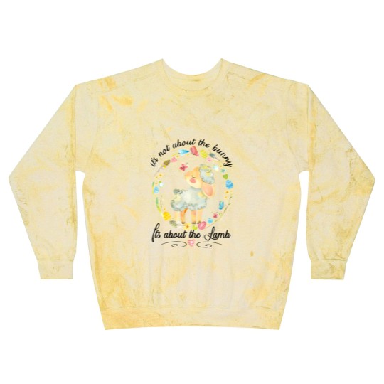 Discover Christian Easter Not About The Bunny Floral Lamb Blast Sweatshirts