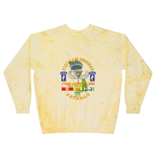 Discover Vietnam Combat Infantry Veteran w 173rd Airborne Bde SSI V1 Blast Sweatshirts