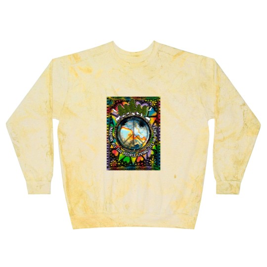 Discover Imagine All The People Living Life In Peace Hippie Premium Scoop Blast Sweatshirts
