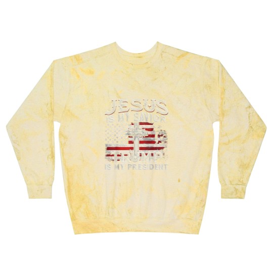 Discover Jesus Is My Savior Trump Is My President American Flag Blast Sweatshirts