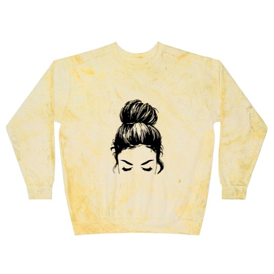 Discover Messy bun face - unisex Blast Sweatshirts | Mom Blast Sweatshirts | messy bun Blast Sweatshirts