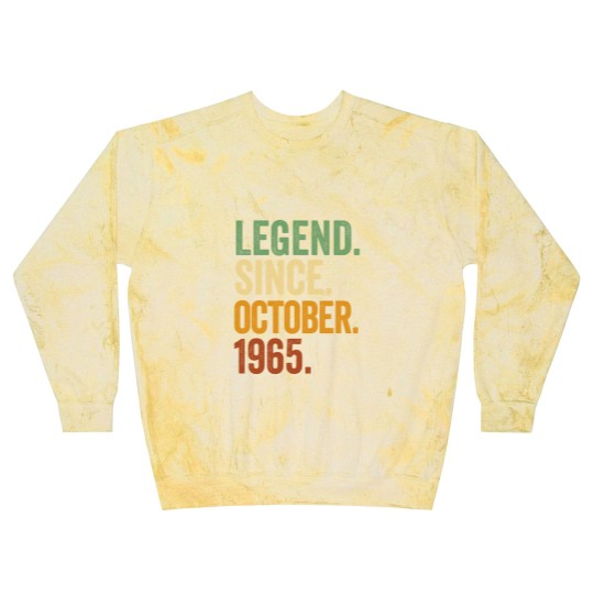 Discover Retro 1965 Birthday October Born Legend Since 1965 Blast Sweatshirts