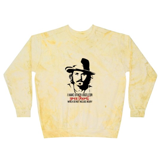 Discover I Have Other Uses For Your Throat Which Do Not Include Injury Blast Sweatshirts, Johnny Depp Quotes Blast Sweatshirts, Support Johnny Depp Blast Sweatshirts, Johnny Depp Blast Sweatshirts