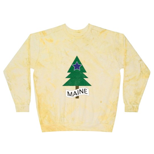Discover 1901 Maine State Flag Remix Distressed Vintage - Maine - Blast Sweatshirts
