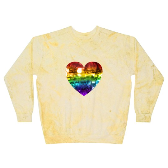 Discover Rainbow Disco Ball Heart  Classic Blast Sweatshirts