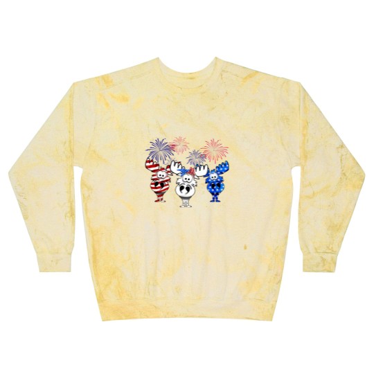 Discover red white blue moose usa flag 4th of july nerdy moose americ Blast Sweatshirts