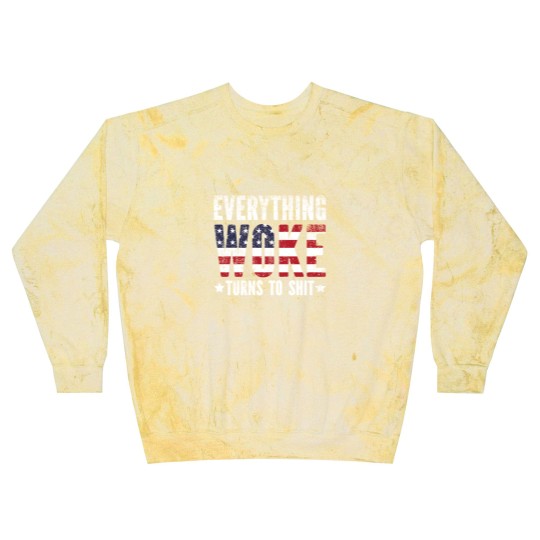 Discover Everything Woke turns to Shit Vintage USA Flag - Everything Woke Turns To Shit - Blast Sweatshirts