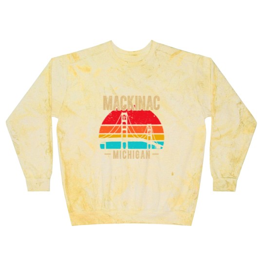 Discover mackinac bridge mackinaw retro vintage michigan souvenir Blast Sweatshirts