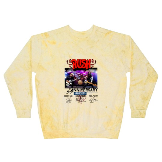 Discover New 55 Years RUSH Band 1968-2023 Signatures Blast Sweatshirts