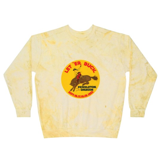 Discover Vintage Rodeo Let Er Buck Pendleton Oregon1925 00463 Blast Sweatshirts