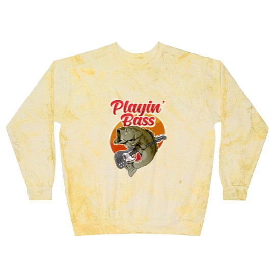 Discover funny playin' bass guitar player gift bass fish fishing Blast Sweatshirts
