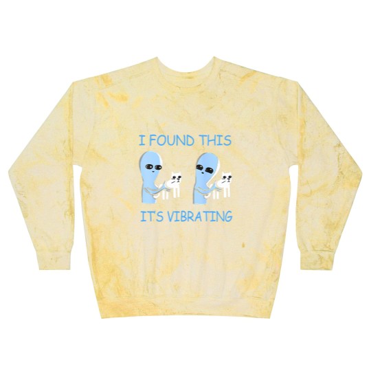 Discover i found this it's vibrating funny aliens cats Blast Sweatshirts