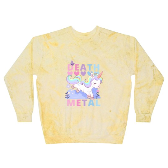 Discover Death Metal Adorable Unicorn rainbow Blast Sweatshirts