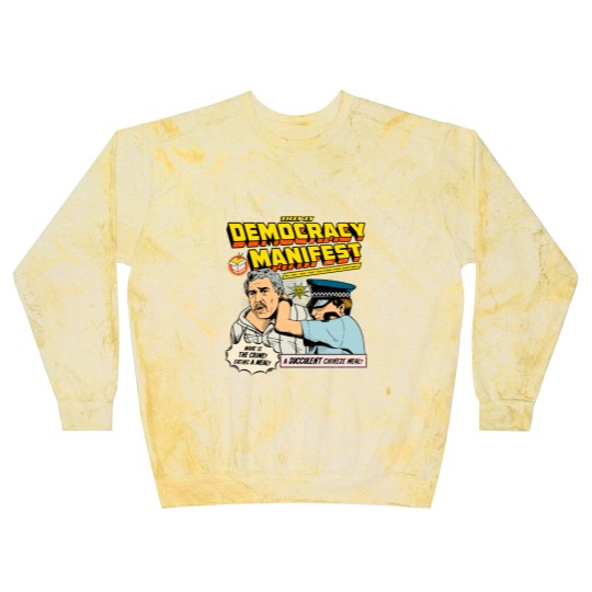Discover This Is Democracy Manifest Iconic Blast Sweatshirts | I See You Know Your Judo Well