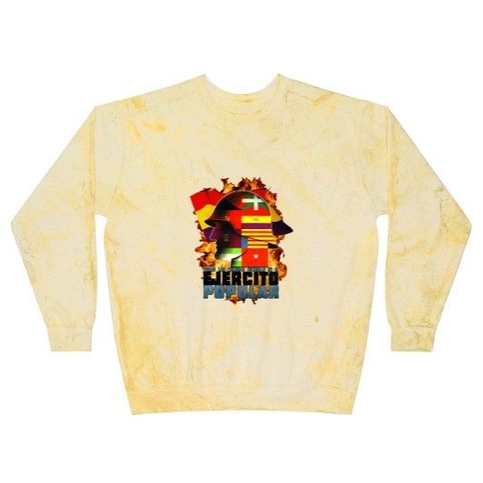 Discover Brigadas Internacionales No Pasaran Spanish Civil warr Red Star Raised Fist Revolution 3836 Blast Sweatshirts