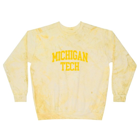 Discover michigan tech - college font curved Blast Sweatshirts