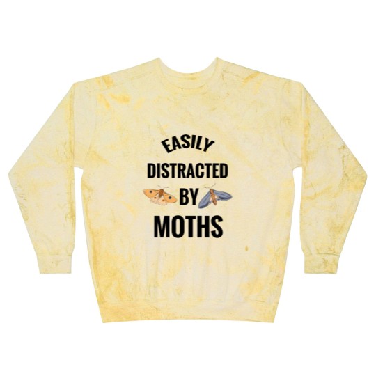 Discover Easily Distracted By Moths | Moth Lover Gift Moon Blast Sweatshirts