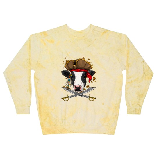 Discover Cattle Cow Pirate Cow Cattle Jolly Roger Flag Nautical Cow Lover Blast Sweatshirts