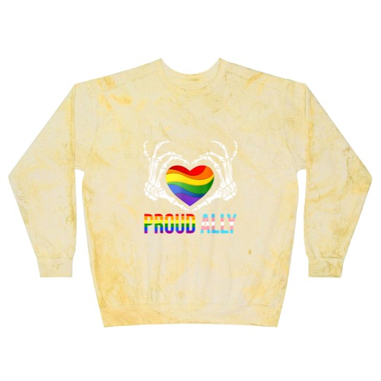 Discover proud ally lgbt transgender flag skeleton heart gay lesbian Blast Sweatshirts
