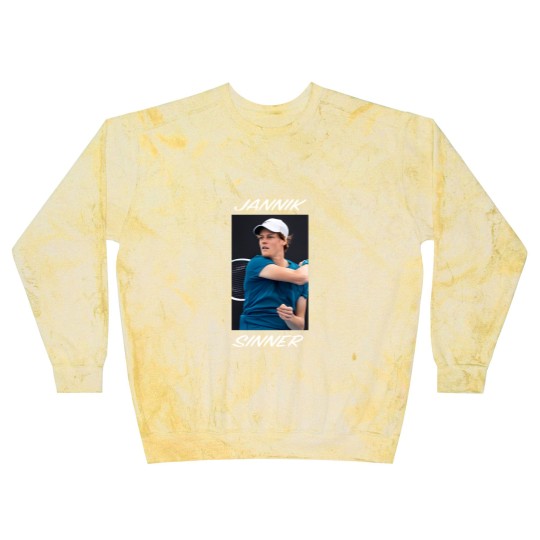 Discover JANNIK SINNER TENNIS Cottonrulz Oversize White Blast Sweatshirts