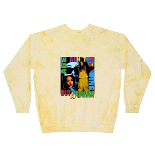 Discover Aaliyah Blast Sweatshirts - Age Ain't Nothing But A Number vntg rap Blast Sweatshirts 90s 2000's rnb