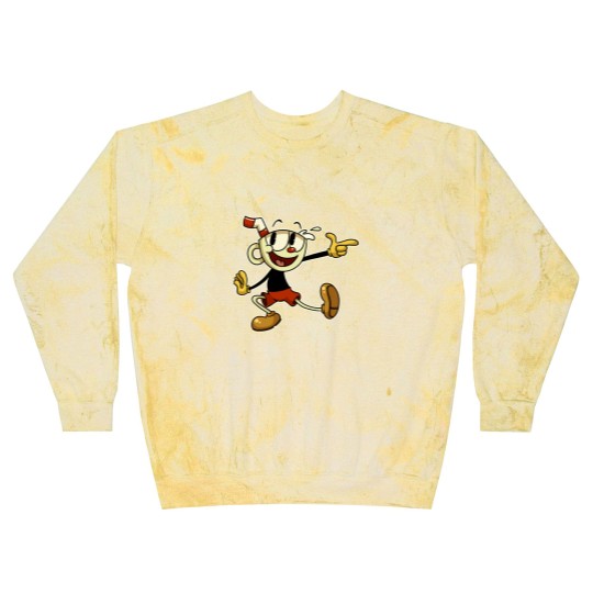 Discover Cuphead , cuphead, cuphead and mugman, cuphead game, cagney carnation, cuphead cagney carnati Essent Blast Sweatshirts