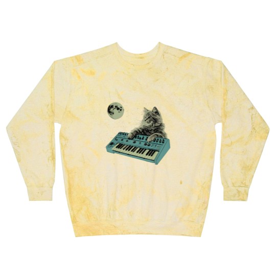 Discover Synthesizer Cat In Space Blast Sweatshirts