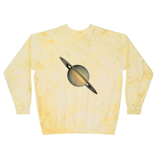 Discover Saturn Print Cool Space Blast Sweatshirts
