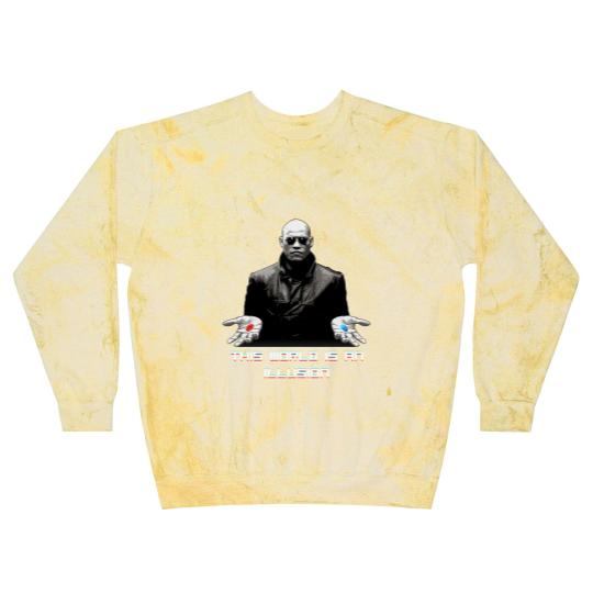 Discover The World is an Illusion Blast Sweatshirts, The Matrix, Red Pill, Blue Pill