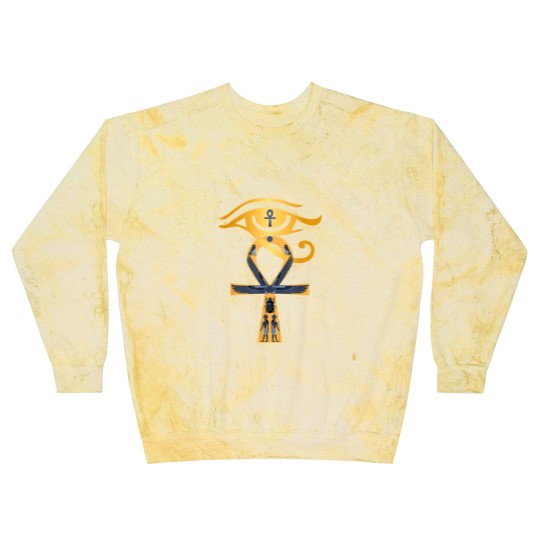 Discover Ancient Egypt God Eye of Horus Ankh Egyptian Symbol Blast Sweatshirts