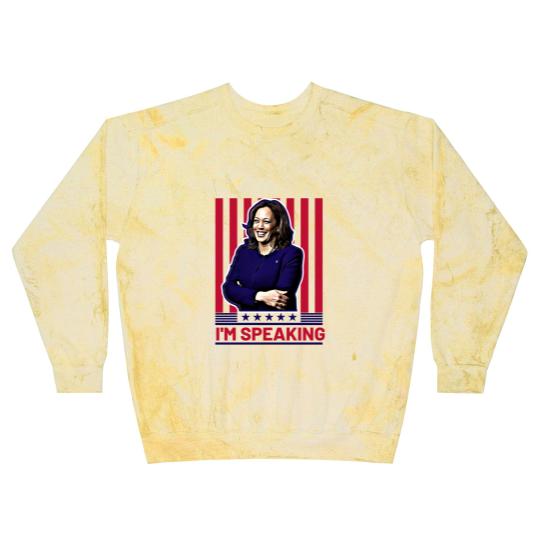 Discover Harris Kamala I'm Speaking Blast Sweatshirts, Madam President Blast Sweatshirts, Kamala Rally Blast Sweatshirts, Presidential Election 2024 Blast Sweatshirts