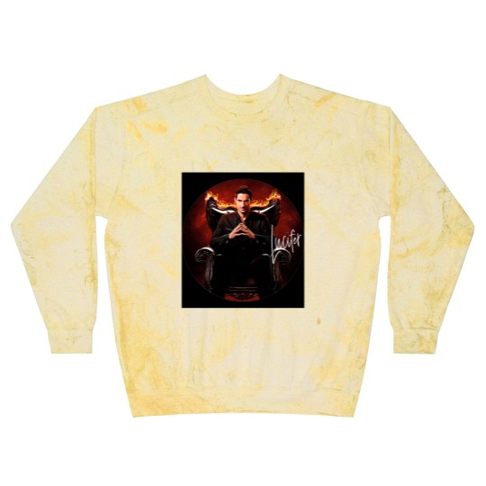 Discover Lucifer circle script photographic print Blast Sweatshirts