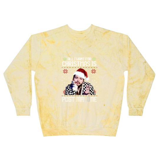 Discover Vintage All I Want For Christmas Is Post Malone Blast Sweatshirts