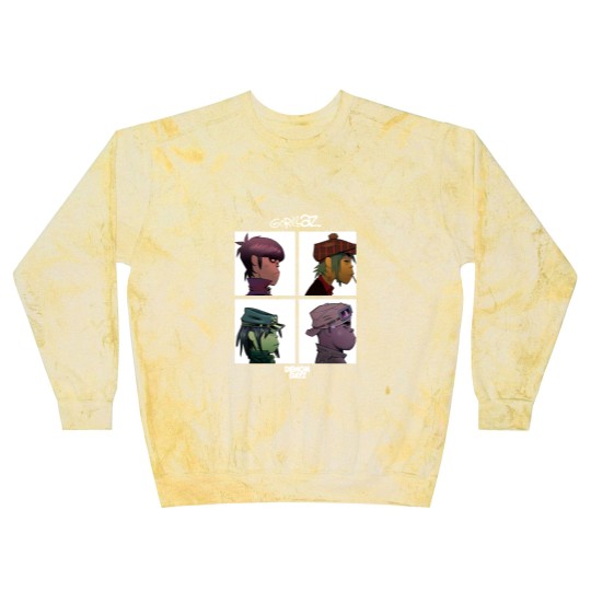 Discover Gorillaz Blast Sweatshirts Mens Demon Days Band Logo Blast Sweatshirts Short Sleeve Black