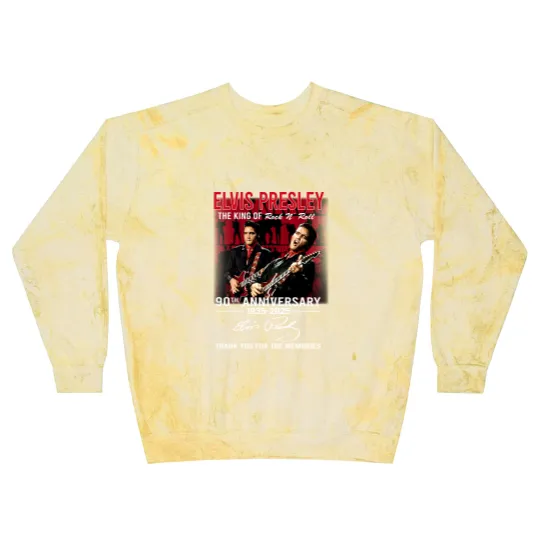 Discover Elvis Presley Blast Sweatshirts, Elvis 90th Anniversary Blast Sweatshirts, The King Of Rock Blast Sweatshirts