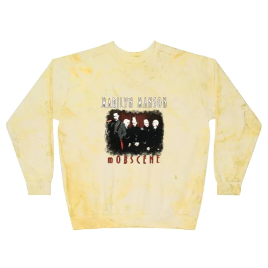 Discover Marilyn Manson mOBSCENE Blast Sweatshirts, Vintage Alt Goth Rock Music