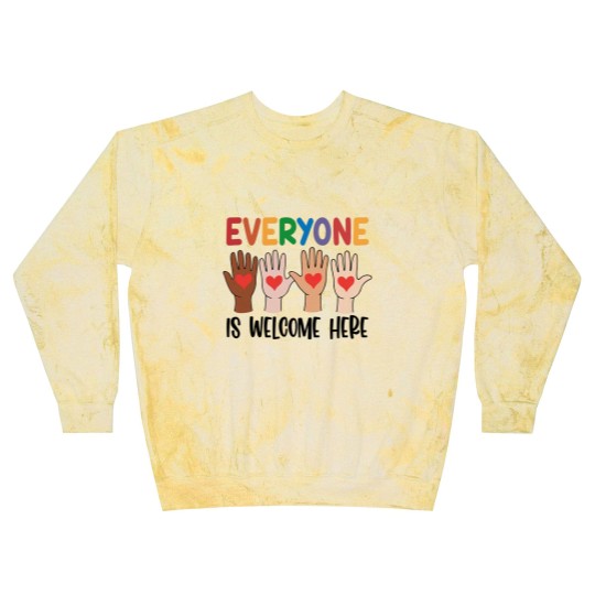 Discover Everyone Is Welcome Here Blast Sweatshirts, Teacher Blast Sweatshirts, Idaho Teacher