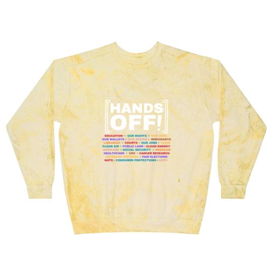 Discover Hands Off Blast Sweatshirts, Hands Off Rally, Hands off social security