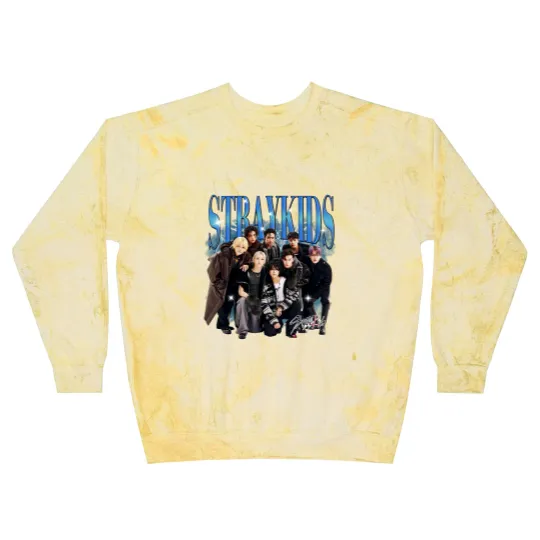 Discover Stray Kids Vintage 90s Bootleg Blast Sweatshirts, Stray Kids Tour 2025 Blast Sweatshirts