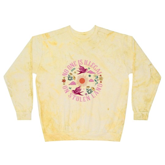 Discover No One Is Illegal On Stolen Land Blast Sweatshirts, We Walk On Native Land Blast Sweatshirts, Human Rights Activism