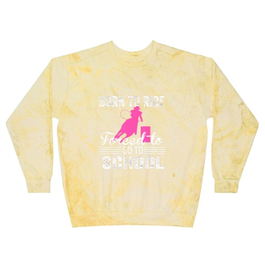 Discover Born Ride Horse Forced To Go To School Funny Barre Blast Sweatshirts