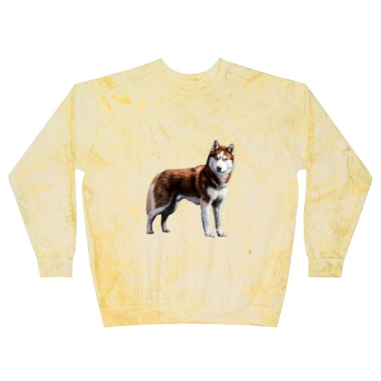 Discover Siberian Husky Red Husky Wolf Dog Blast Sweatshirts