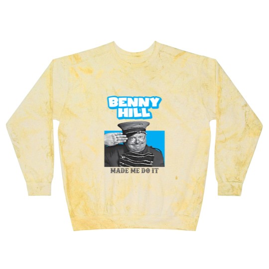 Discover Benny Hill Made Me Do It Blast Sweatshirts