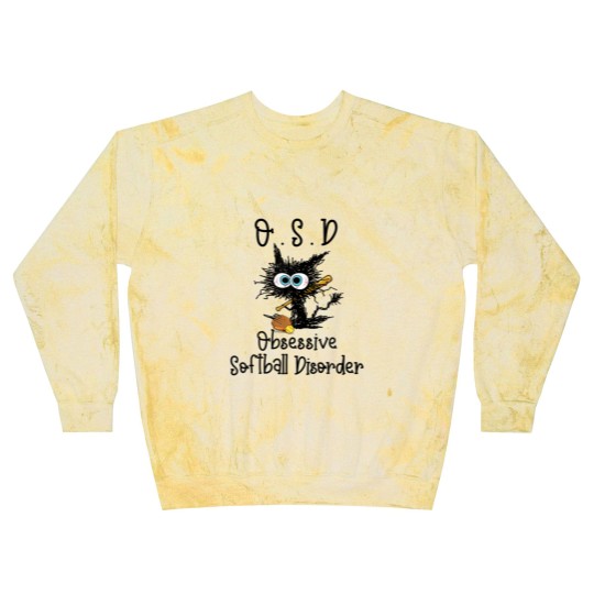 Discover Funny Black Cat Softball - O.S.D Obsessive Softbal Blast Sweatshirts